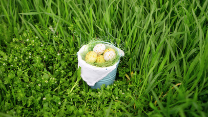 Easter fun for kids on a warm day outdoors with chocolate eggs