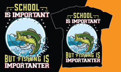 Fishing, Illustration, Tshirt design