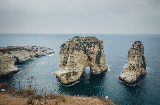 Raouche, Pigeons' Rock in the Morning, Beirut 2022
