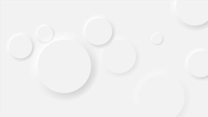 Grey white minimal circles abstract geometry background