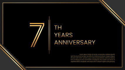 7th year anniversary design template. vector template illustration