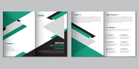 Bifold brochure, company profile, flyer, magazine, annual report, portfolio a4 size template design