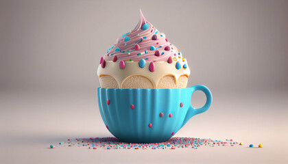 sweet cake in the cup