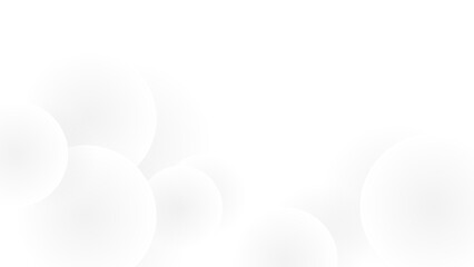 Geometric abstract background. Light gray gradient circles on white background
