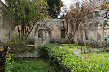 medieval monastery (san giovanni degli eremiti) in palermo in sicily (italy)