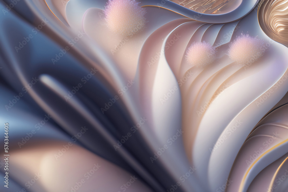 Wall mural generative ai: abstract background with wave and bright colors