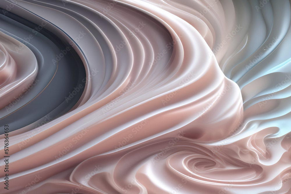 Wall mural generative ai: abstract background with wave and bright colors