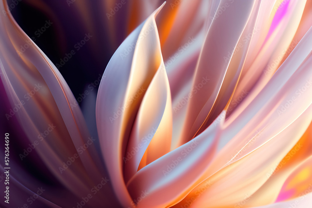 Wall mural generative ai: abstract background with wave and bright colors