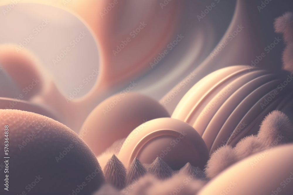 Wall mural generative ai: abstract background with wave and bright colors