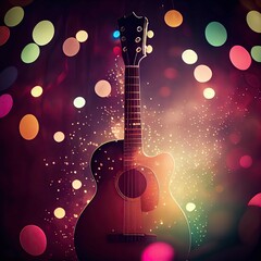 Fototapeta premium abstract background with guitar