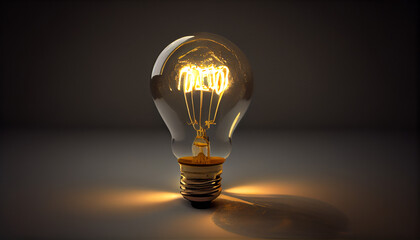 incandescent bulb illustration. Generative AI