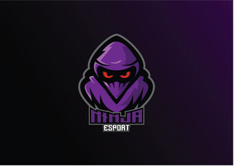 ninja esport logo design premium mascot