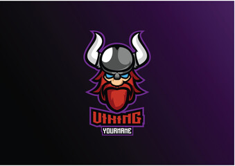 viking gaming esport logo mascot design