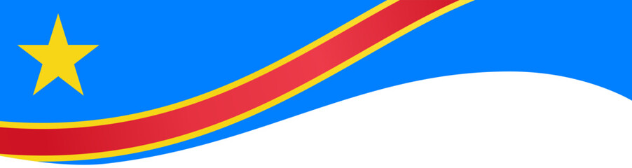 Democratic Republic of the Congo.flag wave isolated on png or transparent background