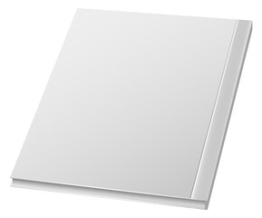 White brochure mockup. Realistic blank magazine cover