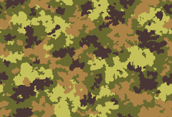 Seamless classic camouflage pattern. Camo fishing hunting vector background. Masking light and light green beige pink color military texture wallpaper. Army design for fabric paper vinyl print