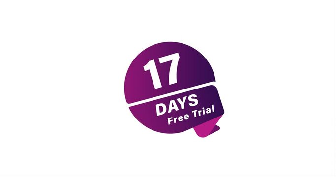 17 Days Trial animation, Try It Out for Free. 17 Day Trial Offer!