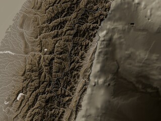 Hualien, Taiwan. Sepia. No legend