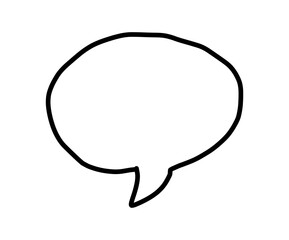 Speech bubble of someone saying something in a conversation
