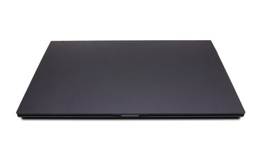 Black colored notebook on transparent background (PNG File)