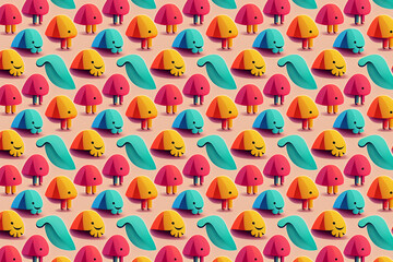 Abstract Pattern With Easter Eggs