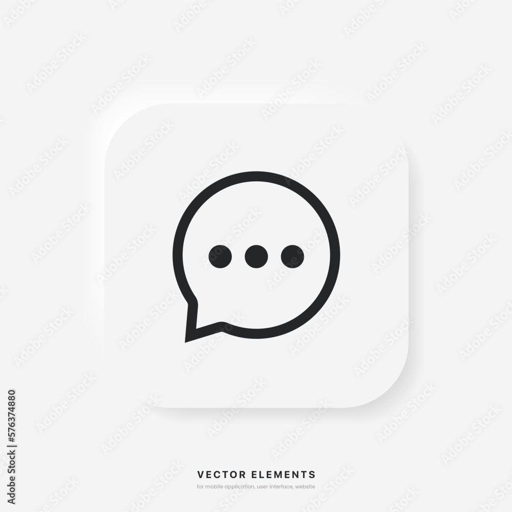 Poster 3d isolated vector elements. Minimal modern message, chat, speak, dialog, chatting icon emblem symbol. 3d blue messaging chatting icon. Mobile app icons for UI UX website mobile app
