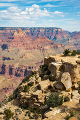 Jagged Rocks and Landscape of Grand Canyon National Park