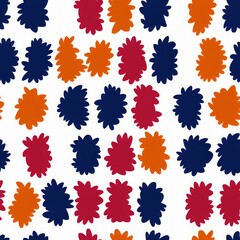 Abstract bold and colorful memphis style pattern, pale colors, generative ai