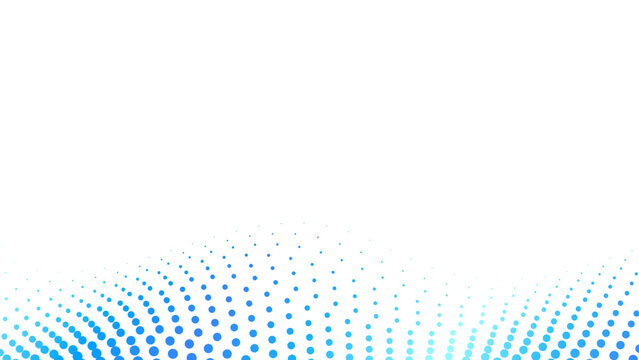 ドットの抽象的な青色の波形の背景