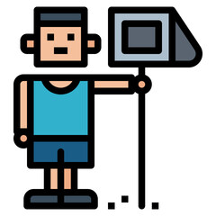 pool cleaning filled outline icon style