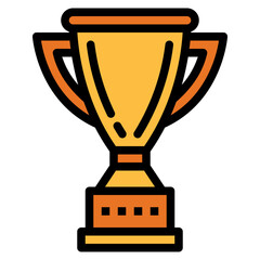 trophy filled outline icon style