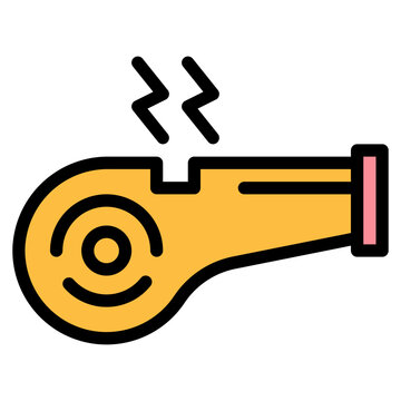 recommend clip art: whistle filled outline icon style