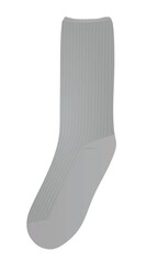 Grey  retro sock. vector illustration