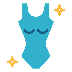 swimming suit flat icon style