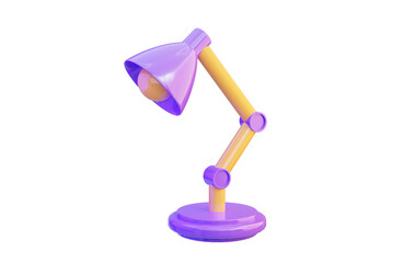 lamp light bulb icon on white background 3d render concept for study education work