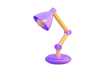 lamp light bulb icon on white background 3d render concept for study education work