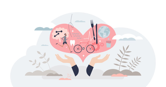 Public health protection and society cardiology care tiny person concept, transparent background. Overall disease prevention and patient illness diagnosis.