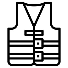 lifeguard vest line icon style