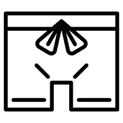 swim shorts line icon style