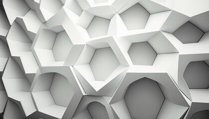Obraz na płótnie Canvas modern technological white background with hexagons. Generative AI