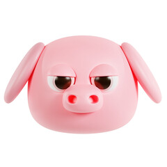 Fototapeta premium Cute Pig Head