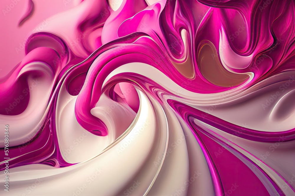 Poster magenta and green colored swirl background generative ai