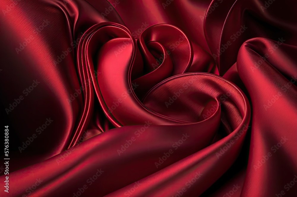 Poster red satin sheets background generative ai