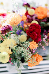 Colorful floral bouquet for a wedding