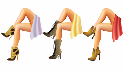 Women's legs in boots