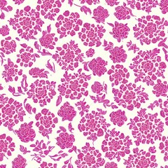 An abstract damask seamless pattern background in pale colors, generative ai