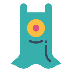 alien flat icon style