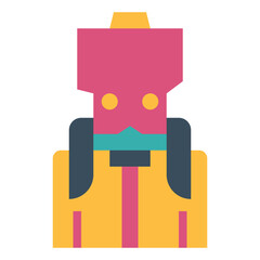 alien flat icon style