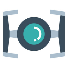 space craft flat icon style