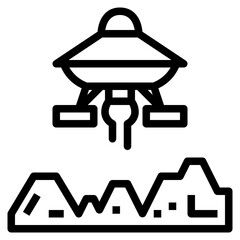 landing line icon style